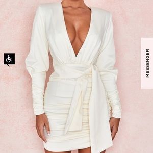 Ioana Draped Satin Dress